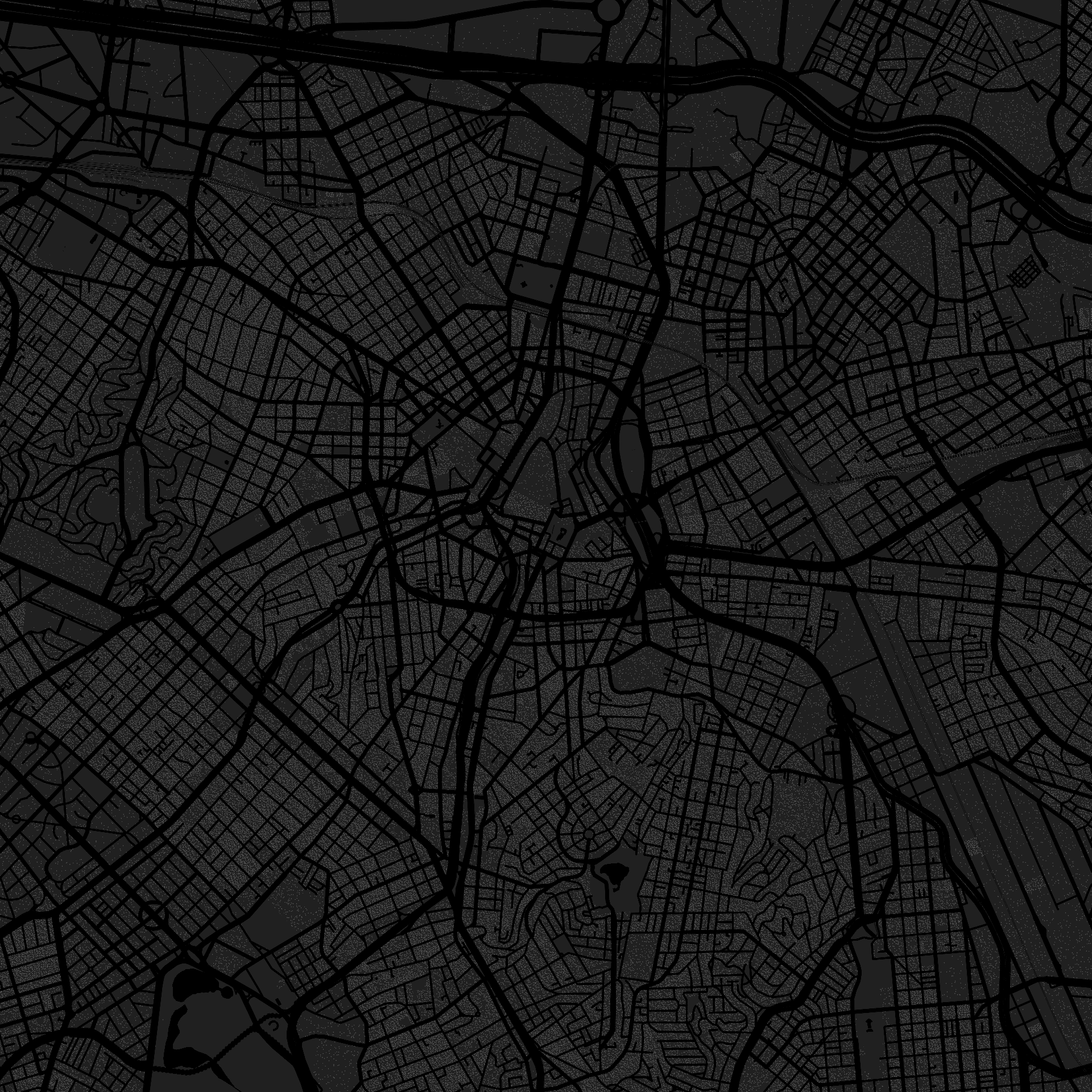 Apenas como exemplo, este mapa mostra uma região metropolitana com milhares de pontos espalhados (cada ponto representa uma pessoa que vive ali).